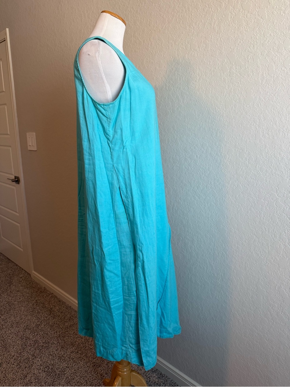 J.Jill Euro Summer Linen Wrap Midi Dress - Picture 6 of 10
